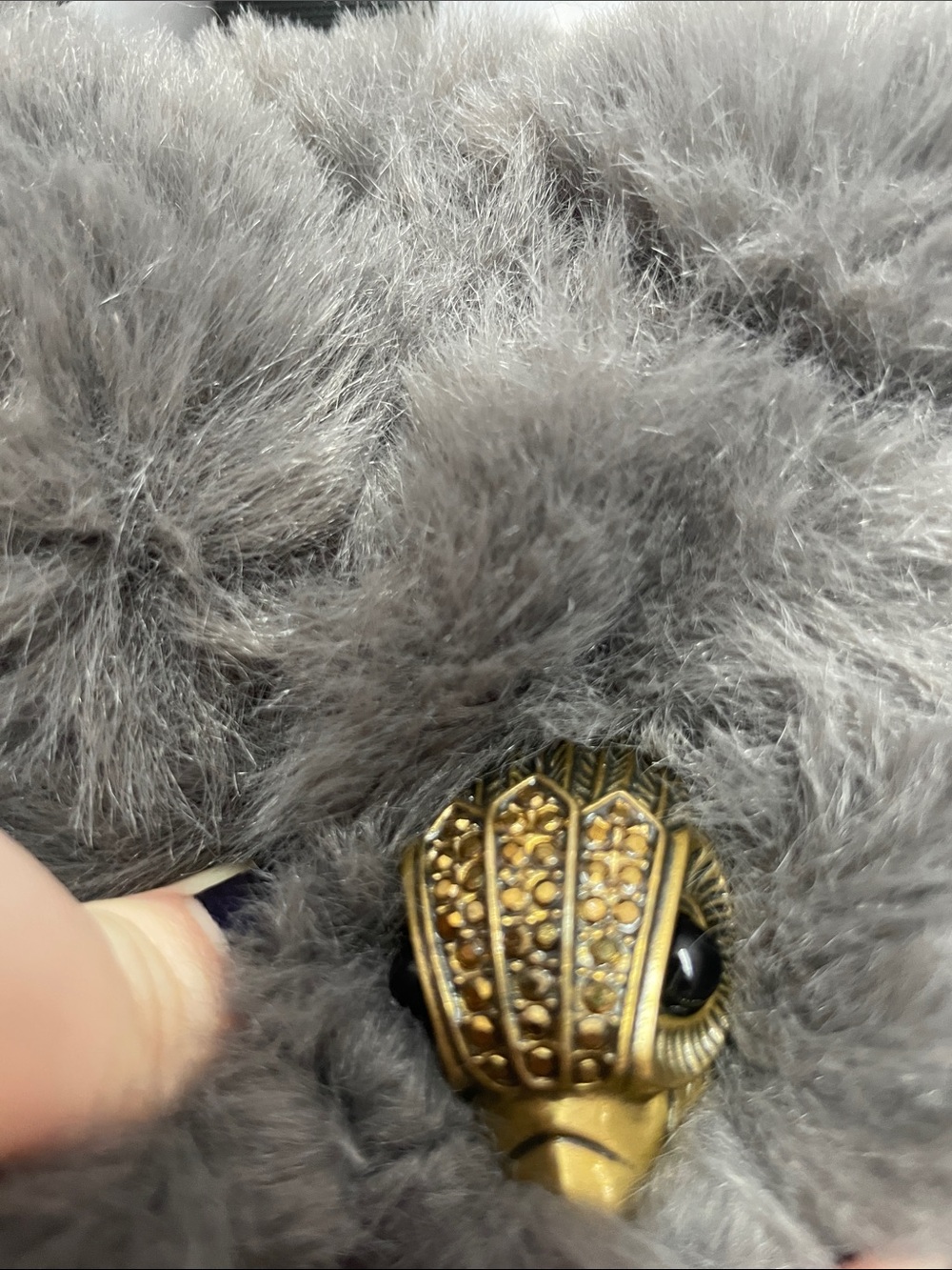 Kurt Geiger Quilted Faux Fur Crossbody/Shoulder Bag - Picture 5 of 15